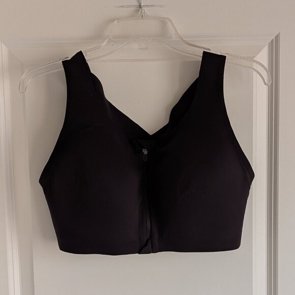 Lululemon Enlite Zip Front High Impact Sports Bra, Black, 38DD - Picture 3 of 7